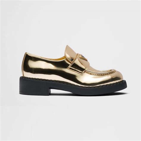 gold prada loafers|prada loafers women's sale.